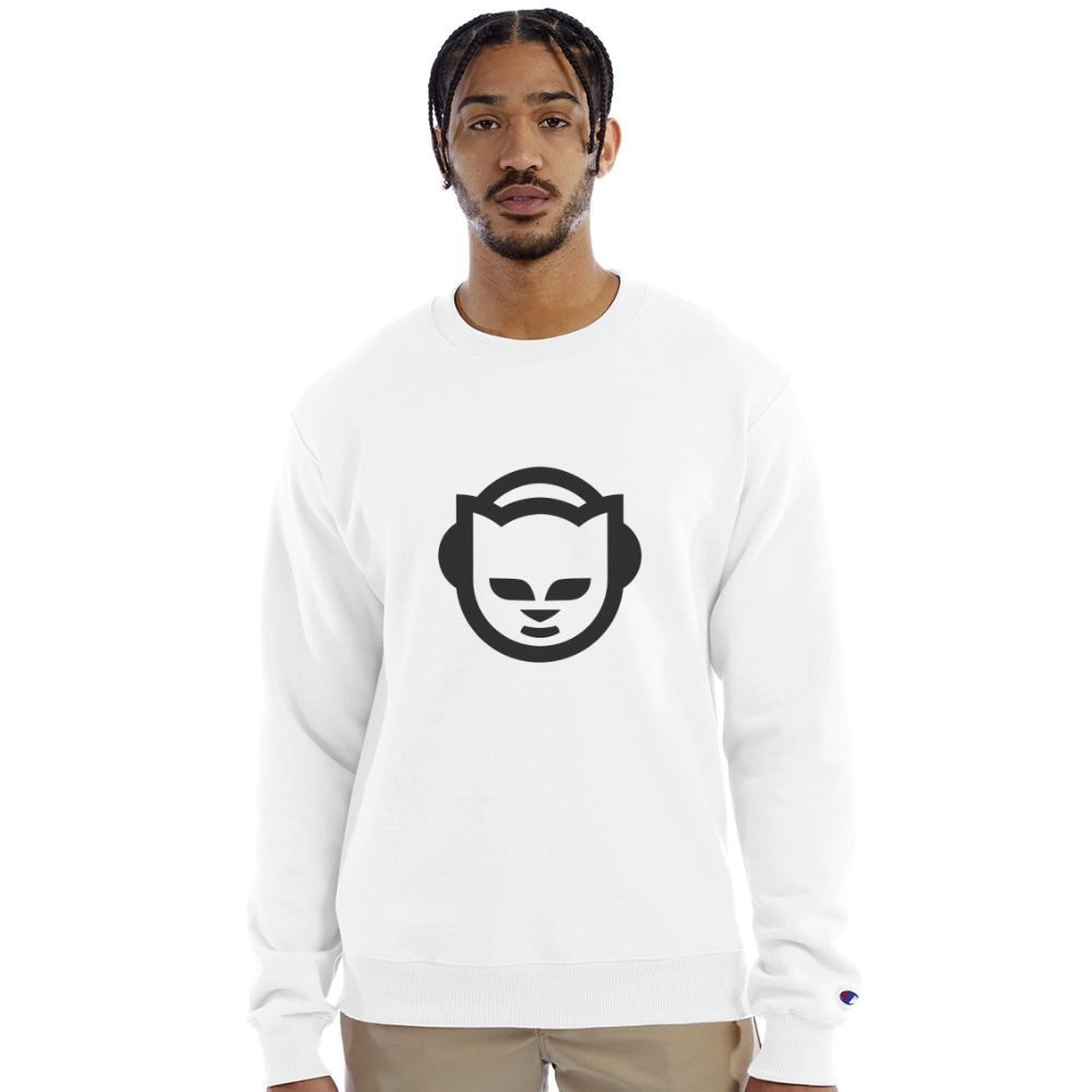 Napster Champion Unisex Powerblend Sweatshirt - white